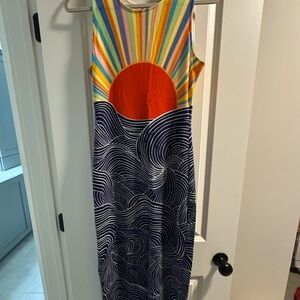 MARA HOFFMAN NWOT Colorful Sun and Waves Maxi Dress